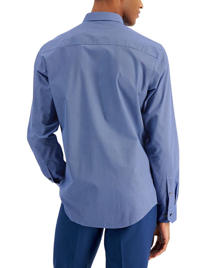 Alfani Men's Slim Fit Houndstooth Dress Shirt, Created for Macy's ...