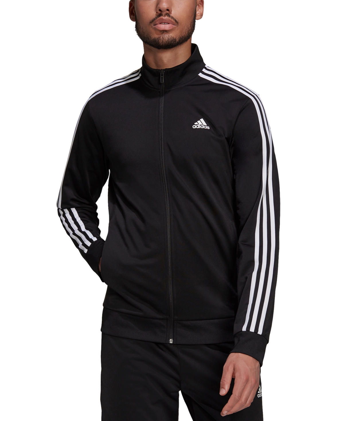 Shop Adidas Originals Men's Tricot Track Jacket In Black,white