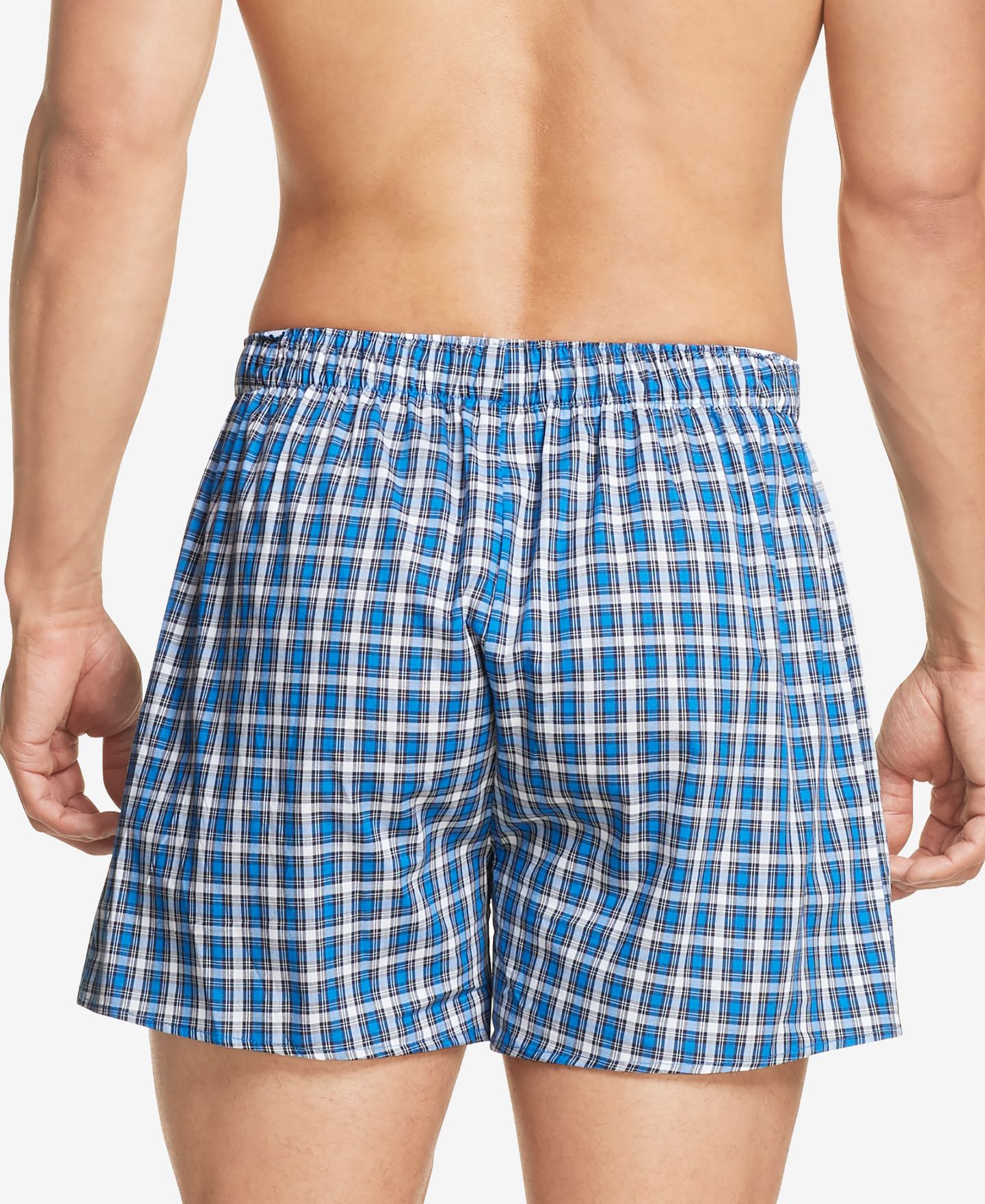 Трусы-боксеры Poplin для мужчин, хлопок, 3 шт. — Tommy Hilfiger, цвет: Синий — фото 3