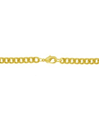Curb Chain Necklace, Gold Plate and Silver Plate 18"
