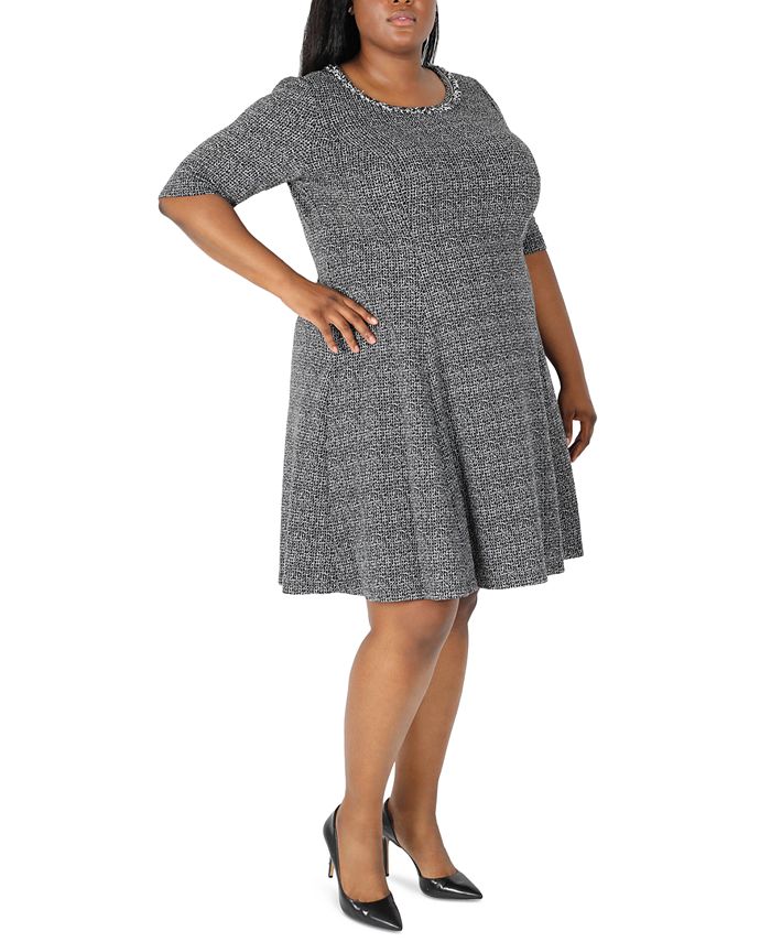 Robbie Bee Plus Size ElbowSleeve Knit Dress Macy's