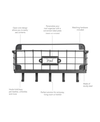 Vintage-Inspired Living Wall Mount Mail Organizer