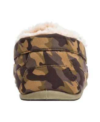 Men's Slippersooz Spun Indoor Outdoor S.U.P.R.O. Sock Cozy Moccasin Slippers