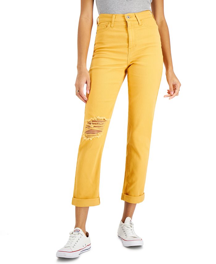 Celebrity Pink Juniors' Ripped RollCuff Jeans Macy's