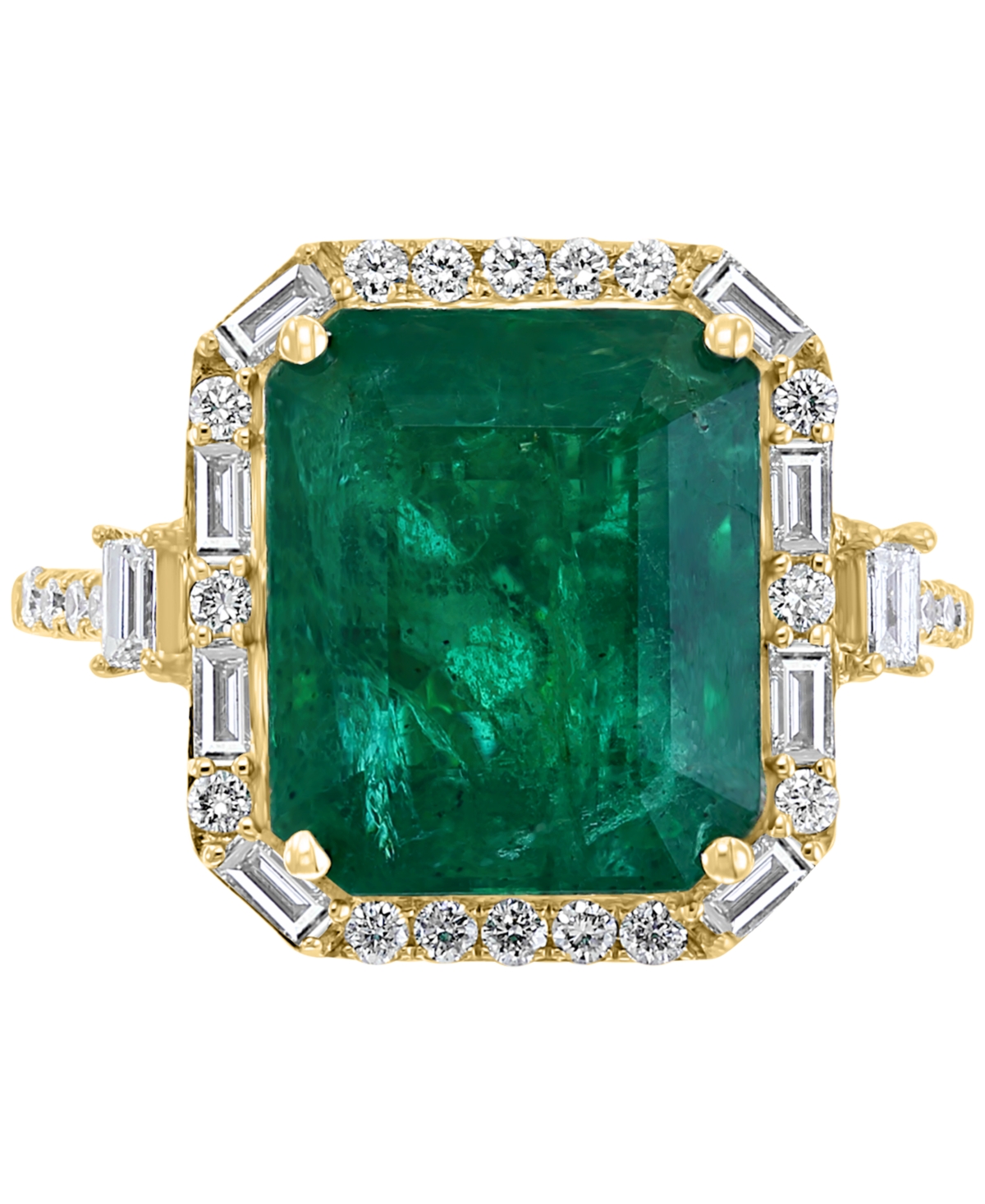 Effy Emerald (5-1/2 ct. t.w.) & Diamond (1/2 Statement Ring 14k Gold or White