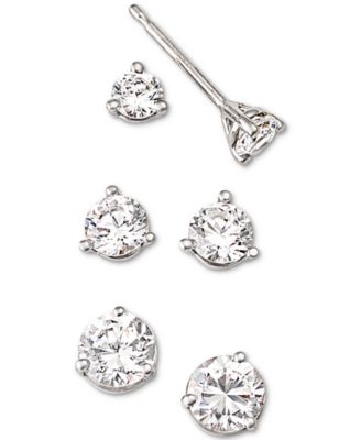 Certified Near Colorless Diamond Stud Earrings in 18k White Gold or Gold (1/4 ct. t.w.) 
