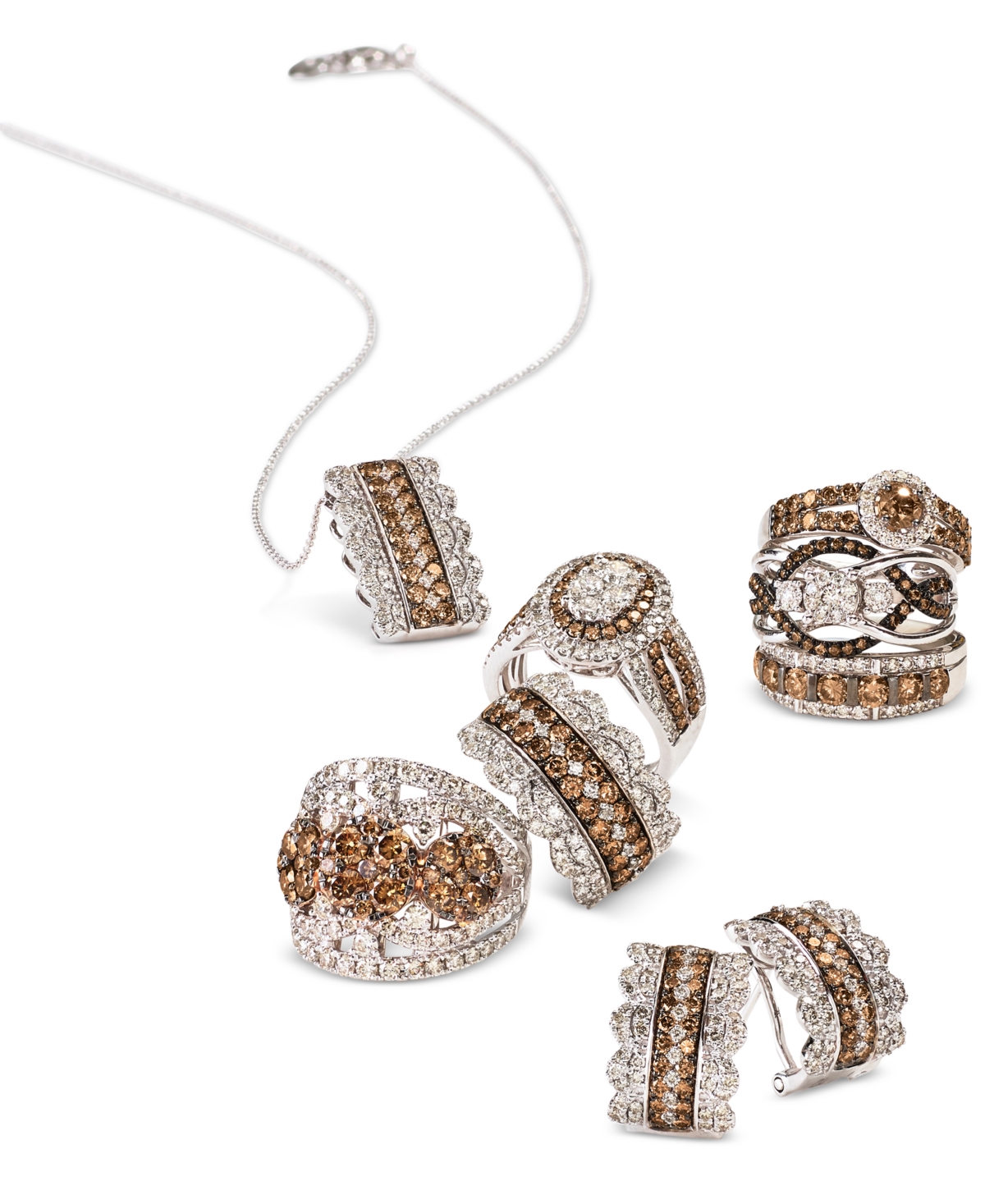 Le Vian 20th Anniversary Diamond Jubilee Crown Ring (2 ct. t.w.) in 14k 14k Rose Gold or 14K Yellow Gold, Exclusively at Macy's - White Go