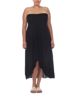 plus size tube dress cover up