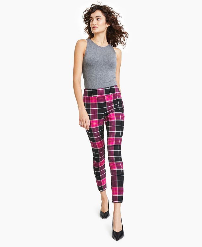 Bar III Plaid Skinny Pants, Created for Macy's Macy's