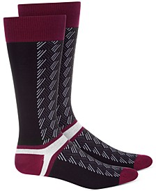 Men's Colorblocked Patterned Dress Socks, Created for Macy's