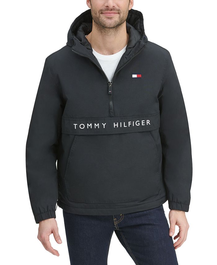 influenza dominere styrte Tommy Hilfiger Men's Performance Taslan Popover Hooded Jacket - Macy's