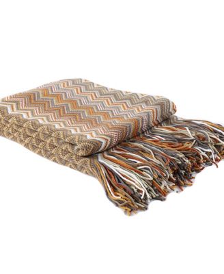 Multi-Color Chevron Pattern Throw, 60" x 50"