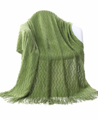Solid Soft Zigzag Lightweight Throw, 60" x 50"