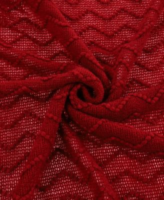 Solid Soft Zigzag Lightweight Throw, 60" x 50"