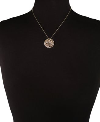 D'Oro by EFFY&reg; Diamond Textured Circle Pendant (3/4 ct. t.w.) in 14k Gold