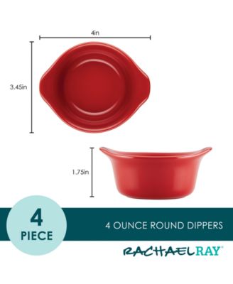 Ceramics Round Ramekin Dipper Cups, Set of 4