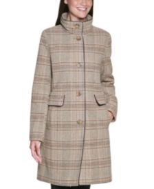 Petite Plaid Walker Coat, Created for Macy's