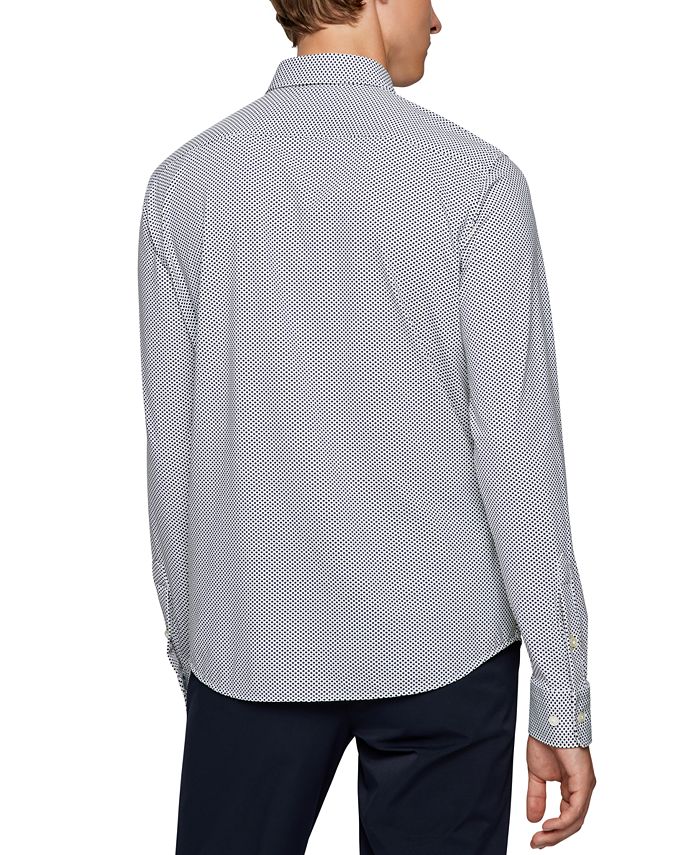 Hugo Boss Men's Slim-Fit Pattern Shirt - Macy's