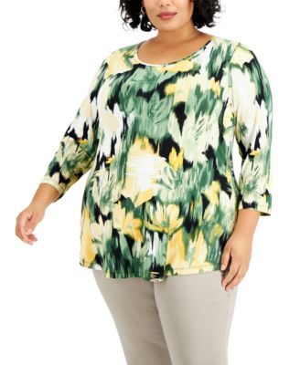 jm collection tops plus size