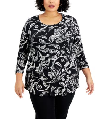 macys plus size tops