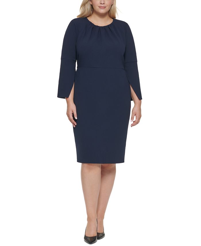 Calvin Klein Plus Size Sheath Dress & Reviews - Dresses - Plus Sizes -  Macy's