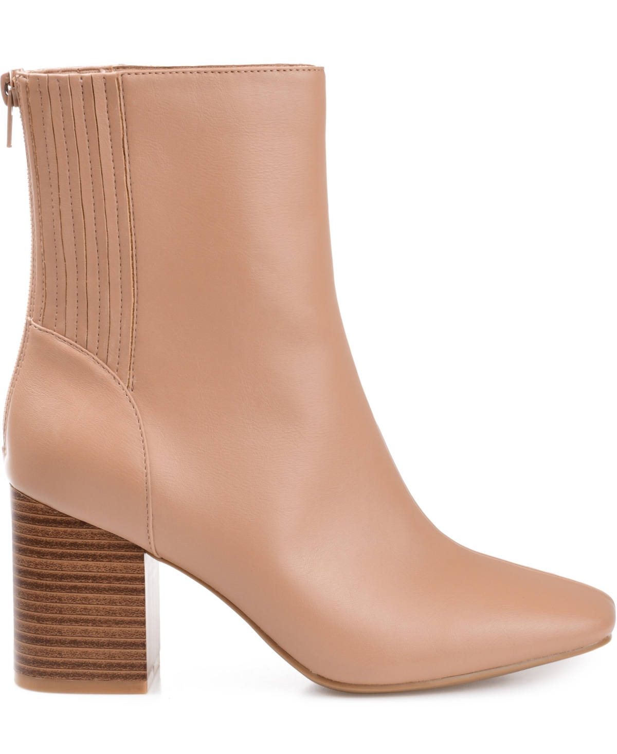 Journee Collection Women's Maize Square Toe Stacked Heel Booties