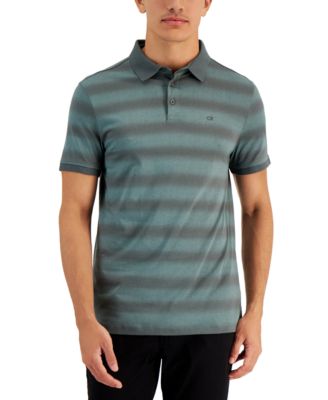 calvin klein men's liquid cotton polo
