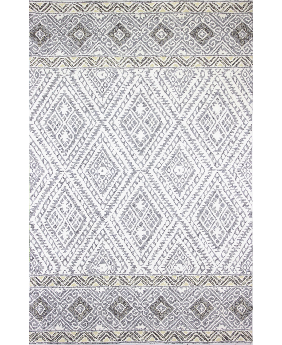 Closeout! Bb Rugs Taron AL125 5' x 7'6in Area Rug - Ivory/Gray