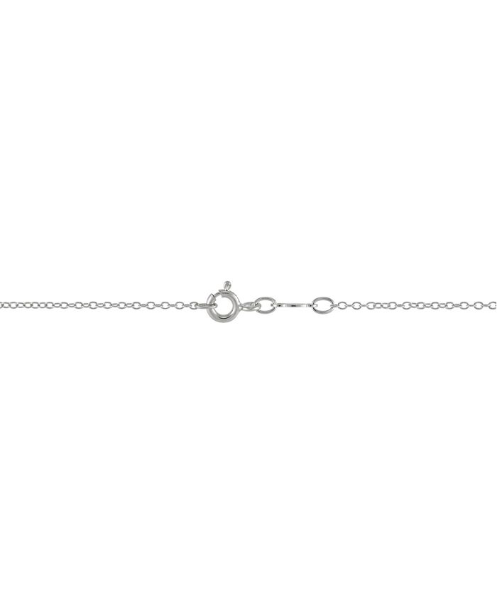 Macy's - Black & White Diamond Heart 18" Pendant Necklace (1/4 ct. t.w.) in Sterling Silver
