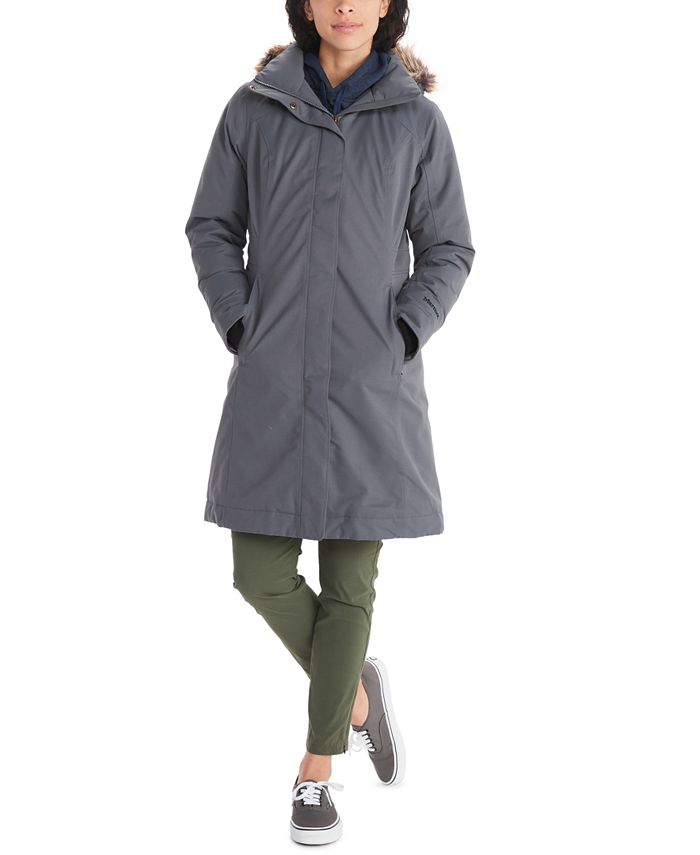 Marmot Women's Chelsea Hooded Faux-Fur-Trim Coat & Reviews - Jackets &  Blazers - Women - Macy's