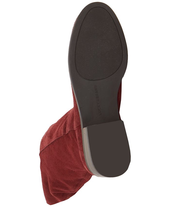 Lucky Brand Women's Calypso Boot - Over-the-Knee Pull-On Style With 1-Inch Stacked Heel