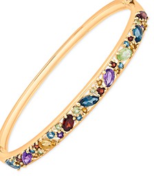Multi-Gemstone Bangle Bracelet (3-1/5 ct. t.w.) in Gold-Plated Sterling Silver