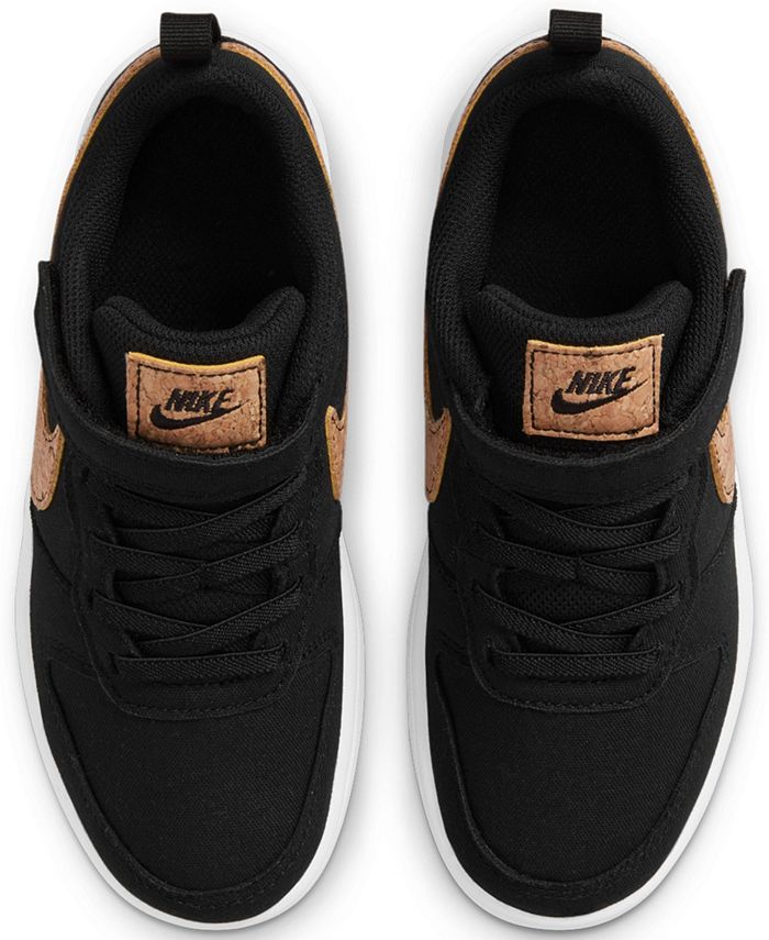 Nike Little Boys Nike Court Borough Low 2 Canvas Casual Sneakers from