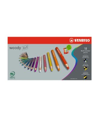 Stabilo woody 3 in 1 Pencils Set, 19 Pieces