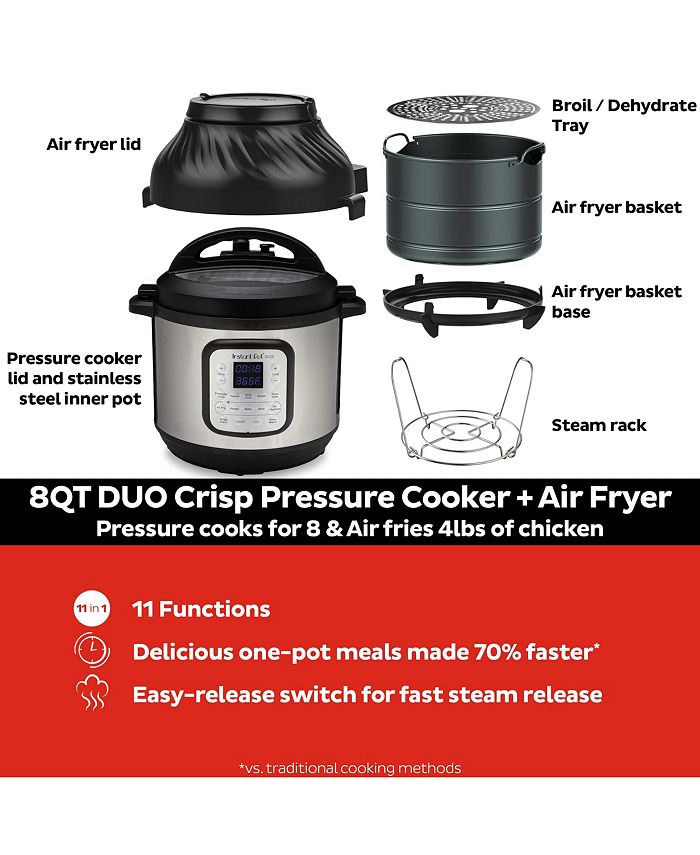 Instant Pot Duo Crisp 11 In 1 Air Fryer And Electric Pressure Cooker Macys 3839