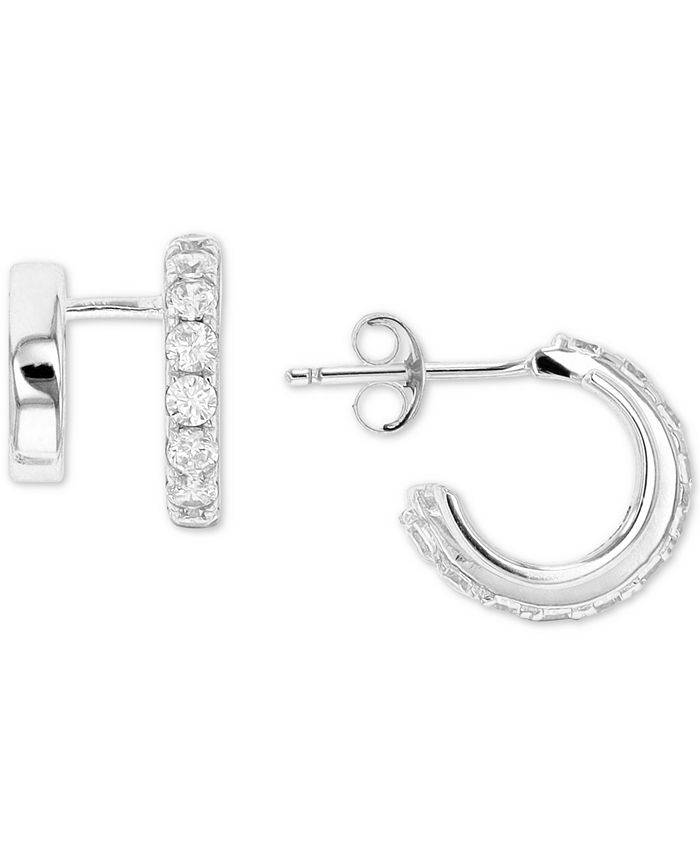 Macy's Cubic Zirconia Cuff Hoop Earrings Macy's