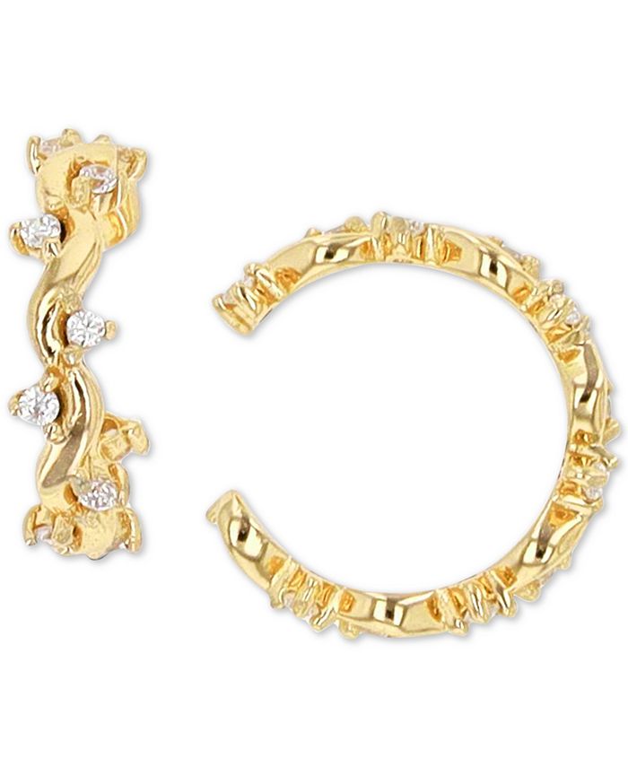 Macy's - Cubic Zirconia Floral Twisted Ear Cuffs