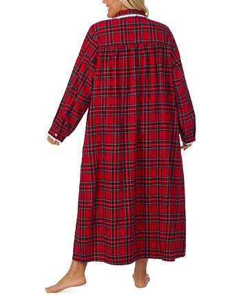 Plus size shop plaid nightgown