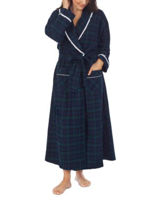 Lanz of Salzburg - Plaid Cotton Flannel Wrap Robe