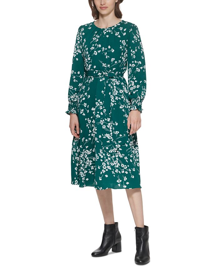 Jessica Howard Floral-Print Midi Dress - Macy's
