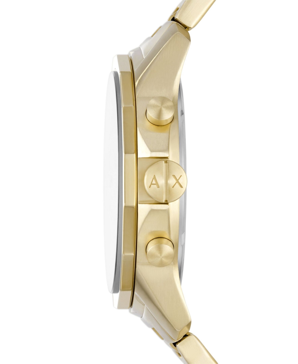 A|X Armani Exchange Men's Chronograph Gold-Tone Stainless Steel Bracelet Watch 44mm