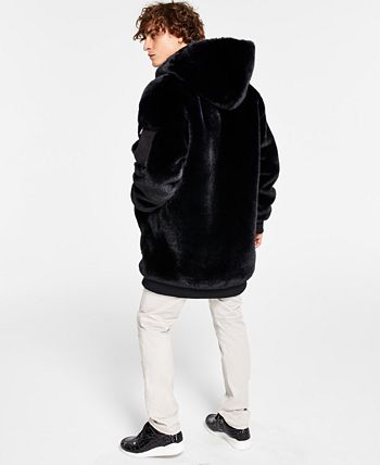 Karl Lagerfeld Paris Reversible Faux Fur Lined Bomber Jacket
