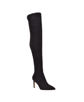 caprice black knee high boots