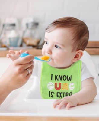 Cotton Baby Bibs for Girls or Boys, 8 Pack, Green, Blue, Yellow