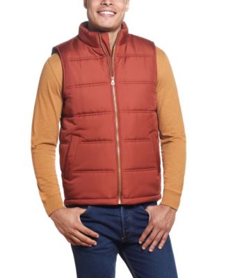 orange quilted vest