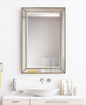 Solid Wood Frame Covered with Beveled Antique Mirror Panels - 24" x 36"