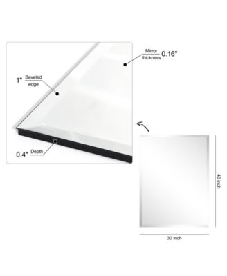Frameless Beveled Prism Mirror Panels - 30" x 40"