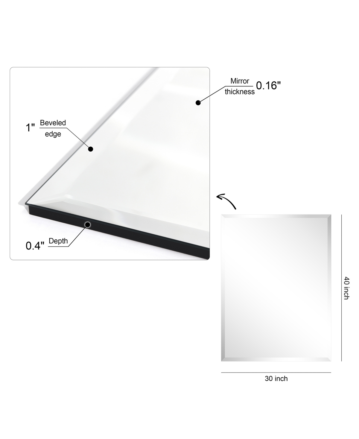 Empire Art Direct Frameless Beveled Prism Mirror Panels -