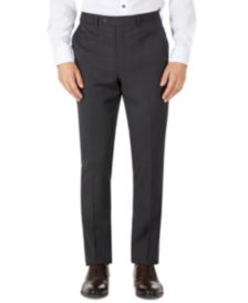 Men's Mini-Check Skinny-Fit Wool Blend Suit Pants