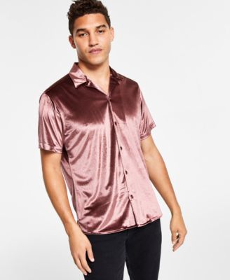 Regular-Fit Velvet Camp Shirt, Created 